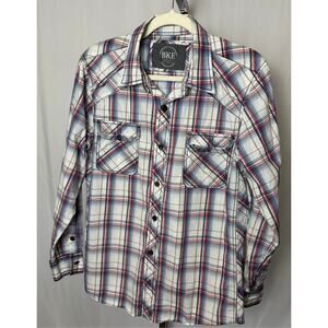 BKE Western Plaid Shirt - Rodeo Ready Style - M